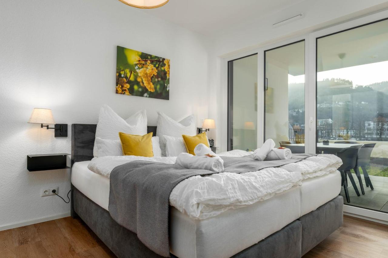 Vivamosel: Appartement Mit Mosel & Burgblick - Balkon - Parken - Aufzug - Fahrradraum Cochem Dış mekan fotoğraf
