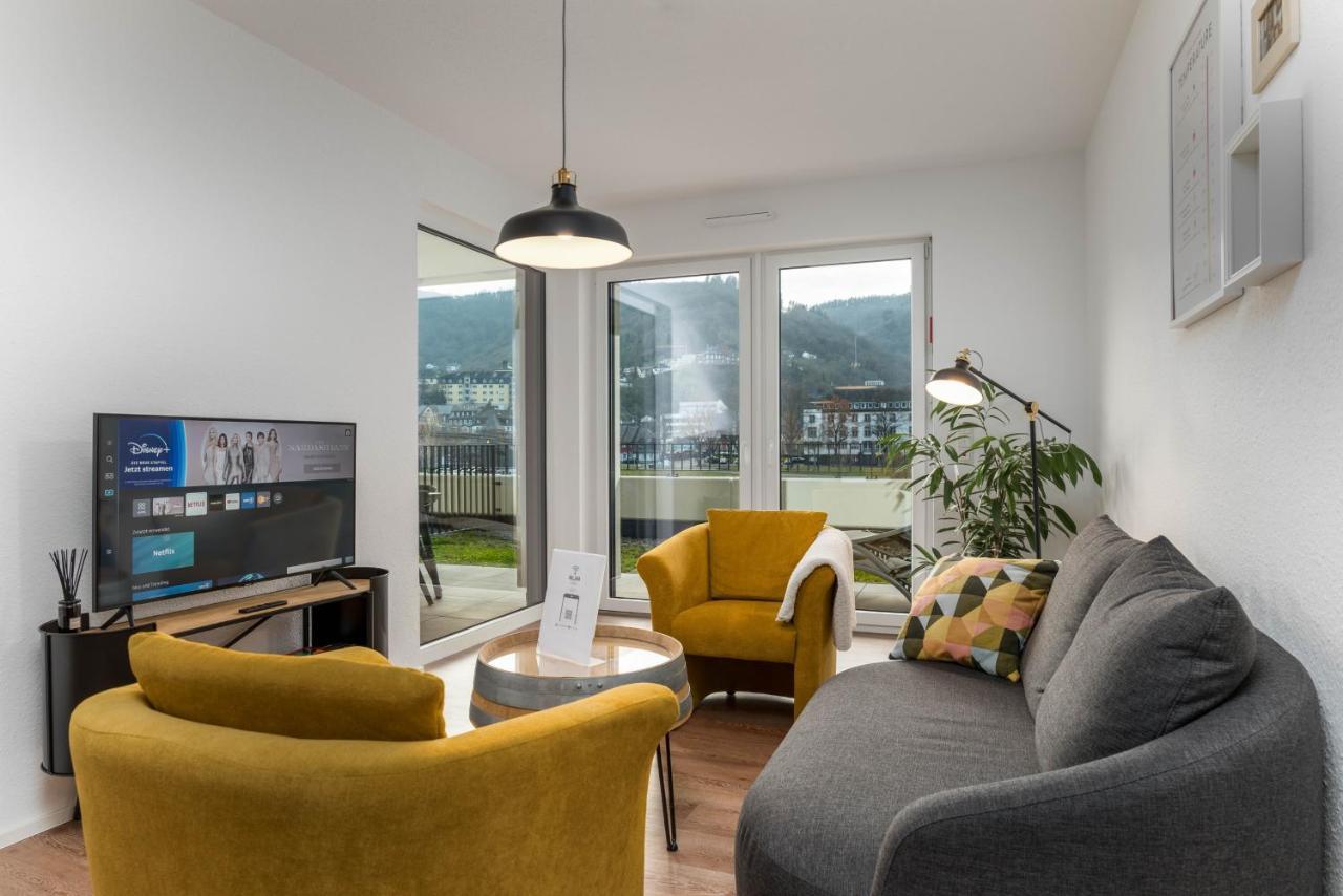 Vivamosel: Appartement Mit Mosel & Burgblick - Balkon - Parken - Aufzug - Fahrradraum Cochem Dış mekan fotoğraf