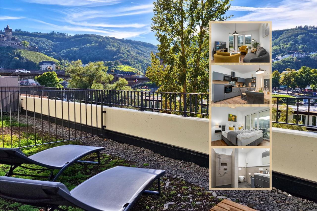 Vivamosel: Appartement Mit Mosel & Burgblick - Balkon - Parken - Aufzug - Fahrradraum Cochem Dış mekan fotoğraf